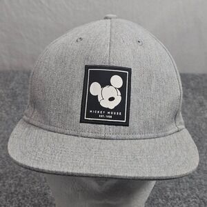 Neff x Disney Mickey Mouse Hat Mens Gray Snapback Flat Brim MinimalStreetwear